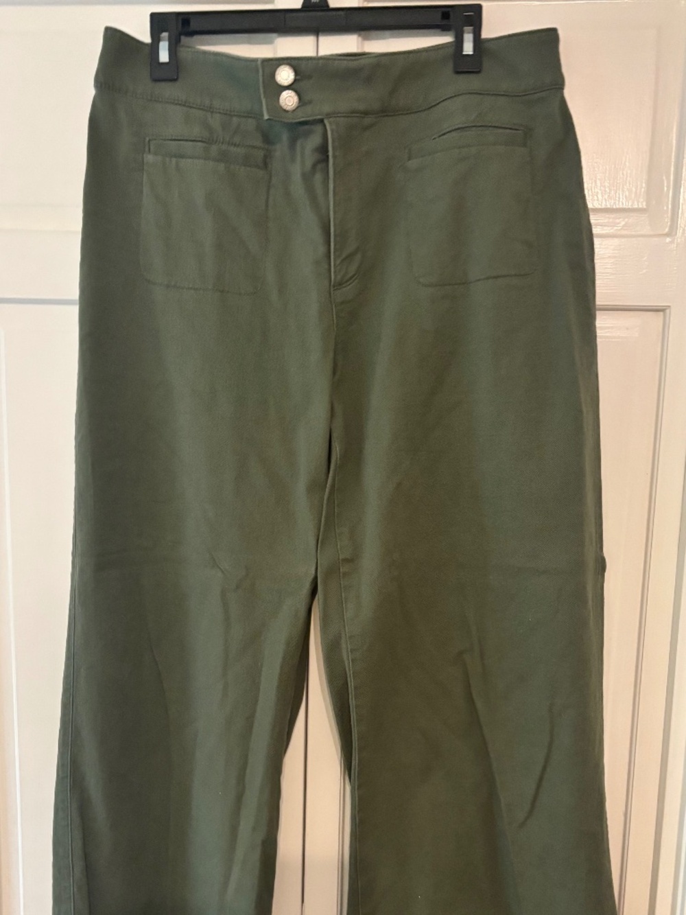 Loft Palmer Wide Leg Pants Size 14 CURVY Green